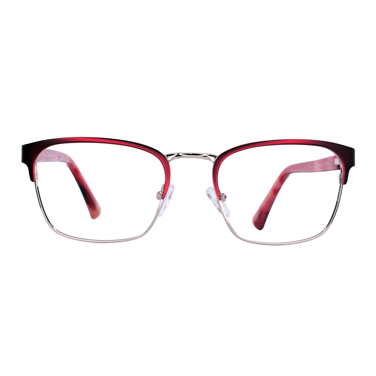 LENTES OBEN DE METAL COLOR VINO PLATA- OBE- 034