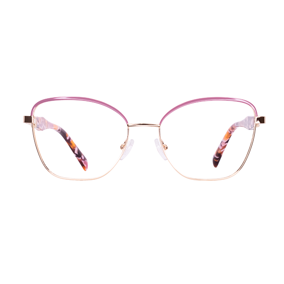 LENTES GERONA DE METAL COLOR DORADO/ DEMI ROJO- GER CR- 004